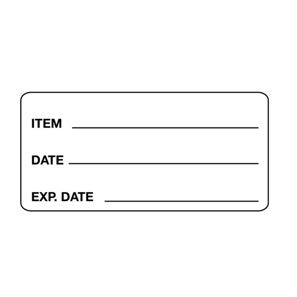 Dissolvable Labels - Item/Date/Exp Date 1-7/16" x 3"